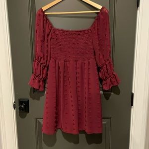 womens Altard State size XS long sleeve maroon dress perfect for the holidays